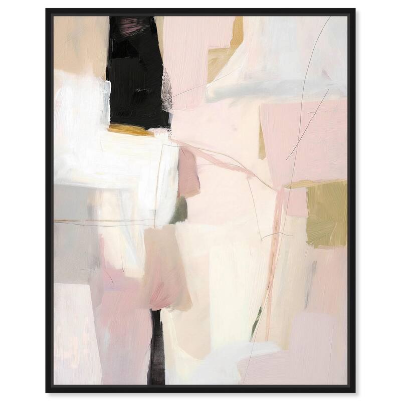 Pistachio Pink I Canvas by Art Remedy - 36" x 45" - Black