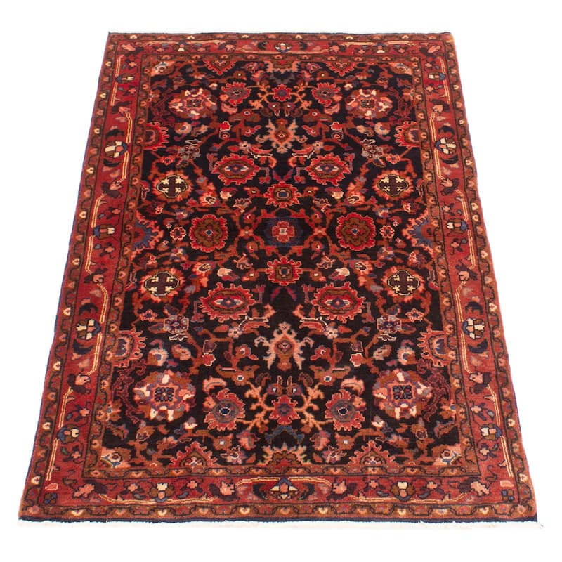 ECARPETGALLERY Hand-knotted Andelz Navy Wool Rug - 3'5 x 4'11