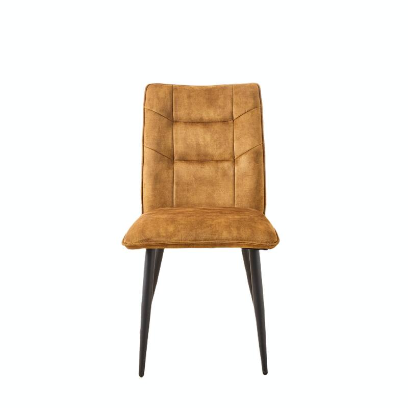 Velvet Dining Chairs (Set of 2) - Stain-Resistant, Iron Frame