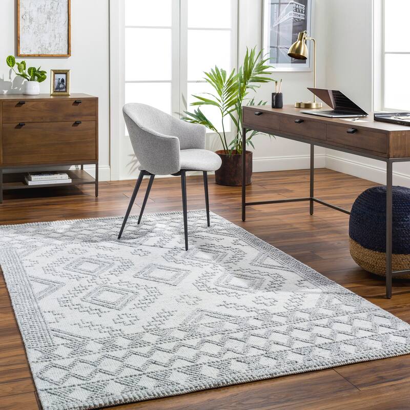 Mainholme Handmade Performance Outdoor Safe Area Rug - 2' x 3' - Light Grey