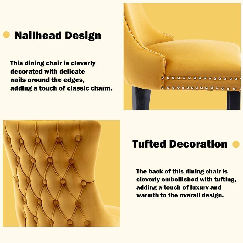 Upholstered Wing Back Dining Chair (Set of 6)