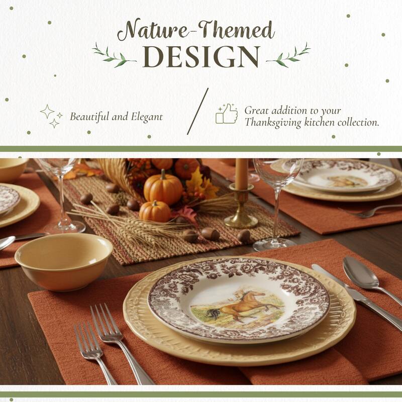 Spode Woodland Horse Motif Salad Plate - 8x8