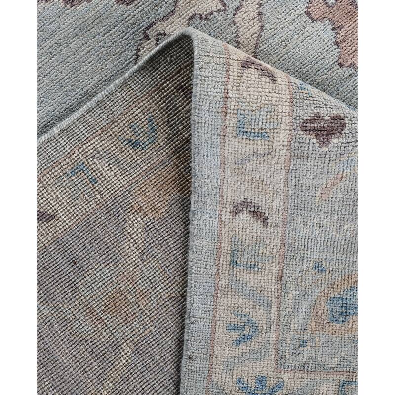 Oushak One-of-a-Kind Hand-Knotted Area Rug - Blue - 8' 2" x 9' 7"