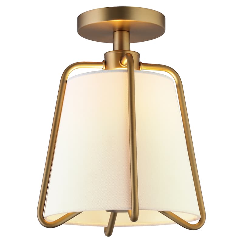 Marduk 9.5" Semi Flush Mount with Fabric Shade