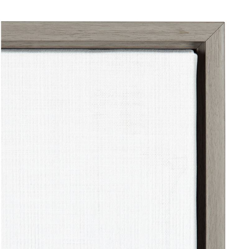 Kate and Laurel Sylvie Llama Portrait Framed Canvas Art, Gray 18x24