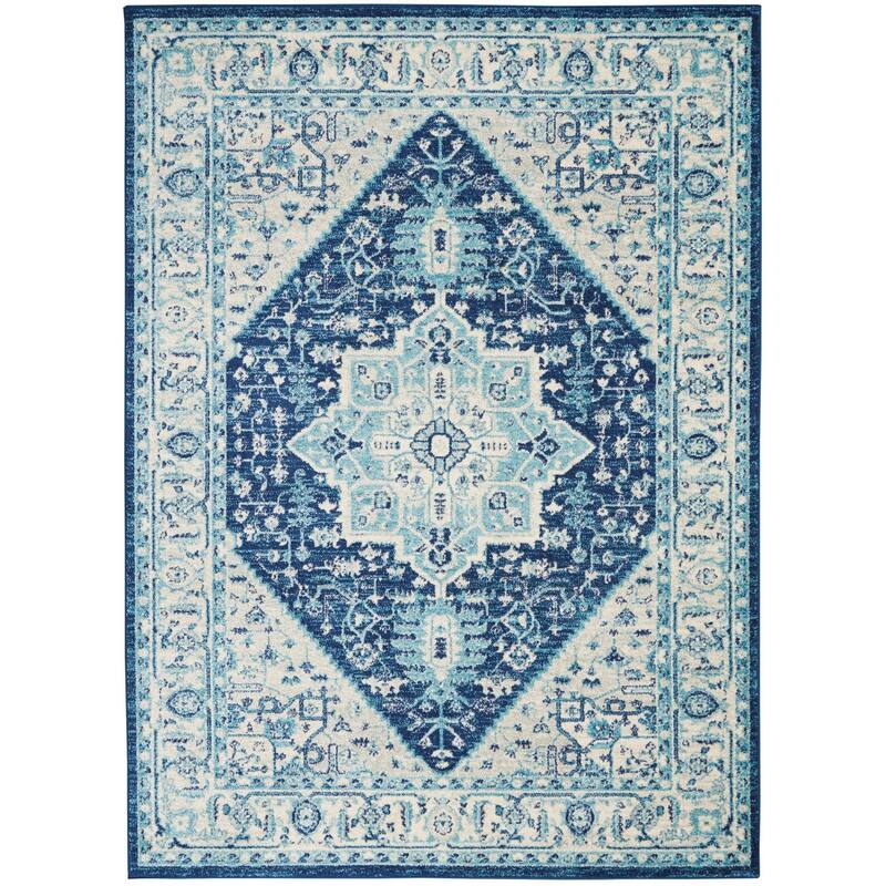 HomeRootsFloral Medallion Transitional Rectangle Area Rug - 108' X '72' X '0.5