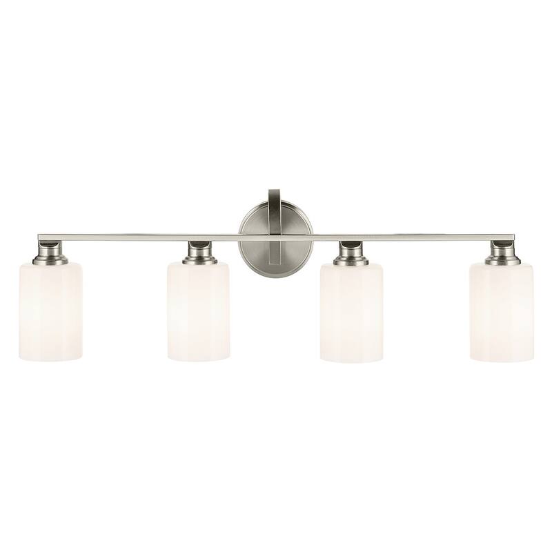 Kichler Lighting Gioe 32.25" 4-Light Vanity Light with Opal Glass in Brushed Nickel