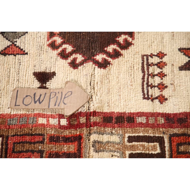 Tribal Qashqai Persian Vintage Area Rug Hand-knotted Wool Carpet - 4'10"x 8'1"