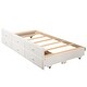 preview thumbnail 12 of 36, Twin Over Twin Bunk Bed with Ladder and Safety Rail, Twin Trundle Bed with 3 Drawers for Teens Bedroom, Guest Room Furniture