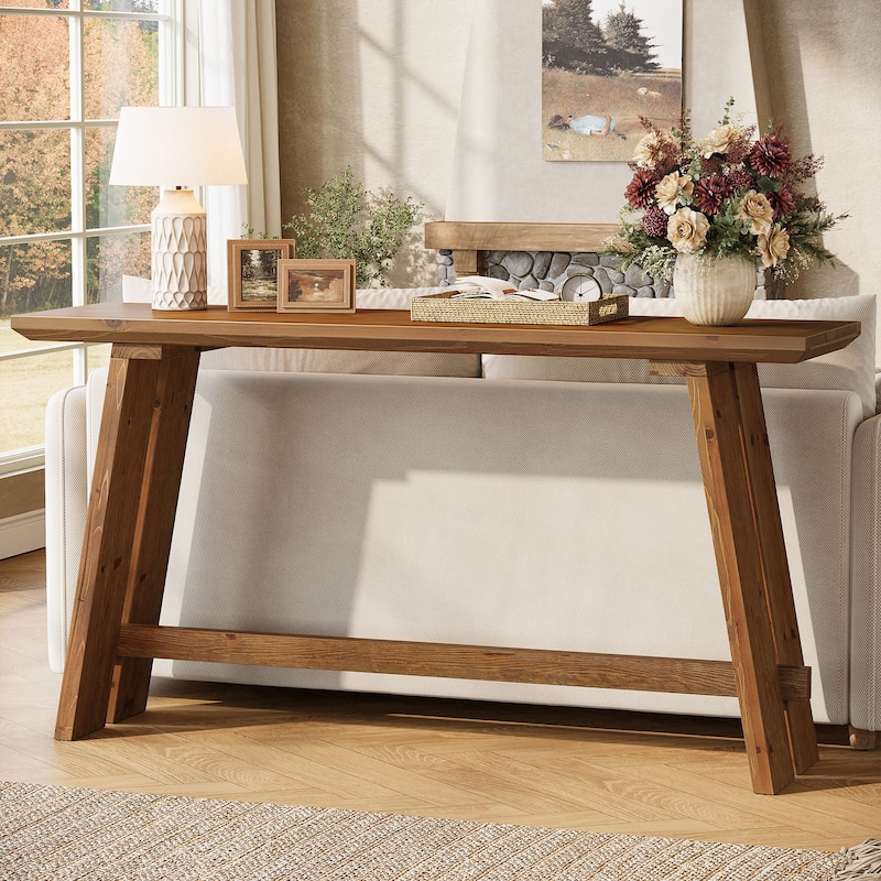 63-Inch Sofa Table Behind Couch for Living Room