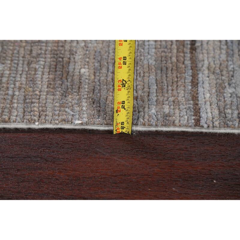 Geometric Checkered Gabbeh Kashkoli Area Rug Hand-knotted Wool Carpet - 2'11" x 4'6"