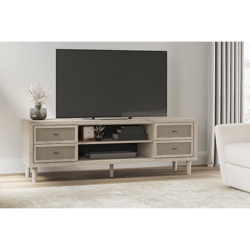 Signature Design by Ashley Cielden Brown/Beige 72" TV Stand for TVs up to 82" - 72.01"W x 19.69"D x 24.21"H