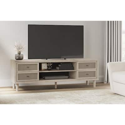 Signature Design by Ashley Cielden Brown/Beige 72" TV Stand for TVs up to 82" - 72.01"W x 19.69"D x 24.21"H