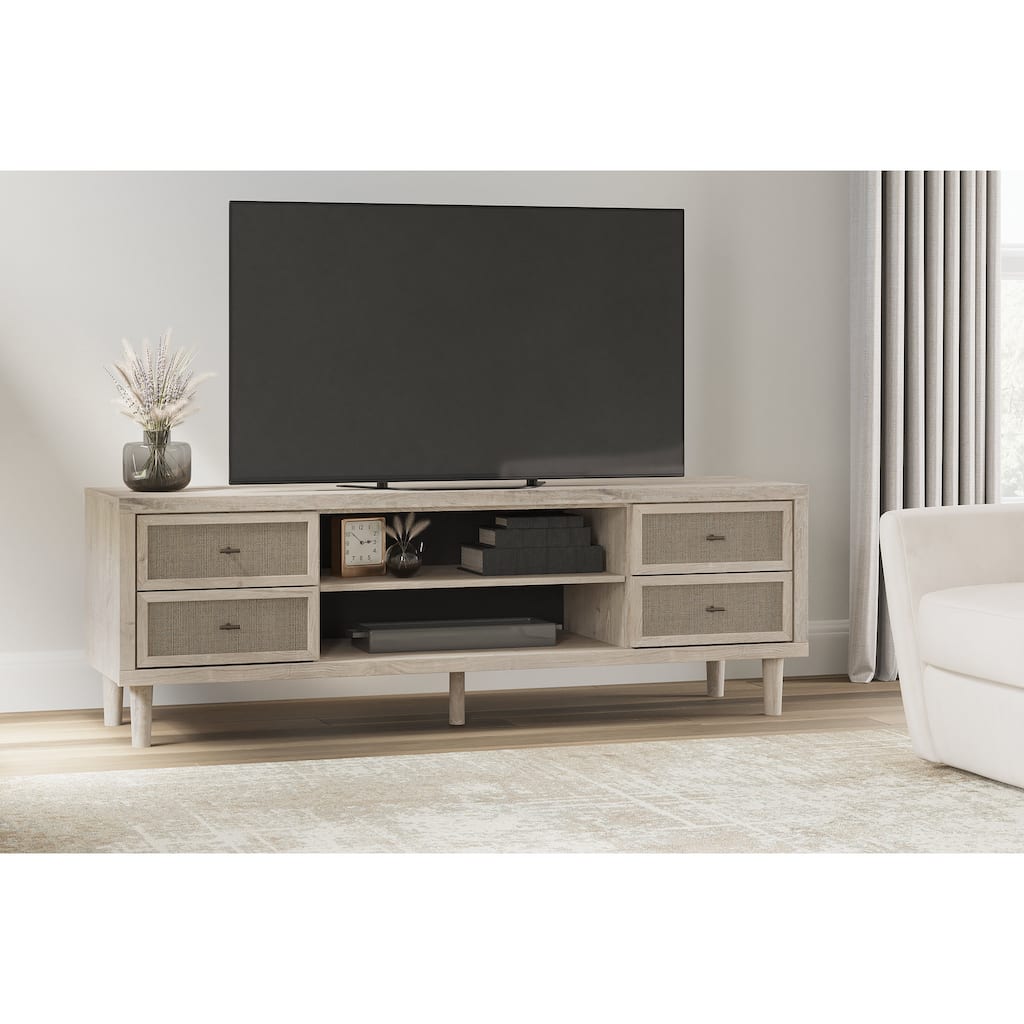 Signature Design by Ashley Cielden Brown/Beige 72" TV Stand for TVs up to 82" - 72.01"W x 19.69"D x 24.21"H
