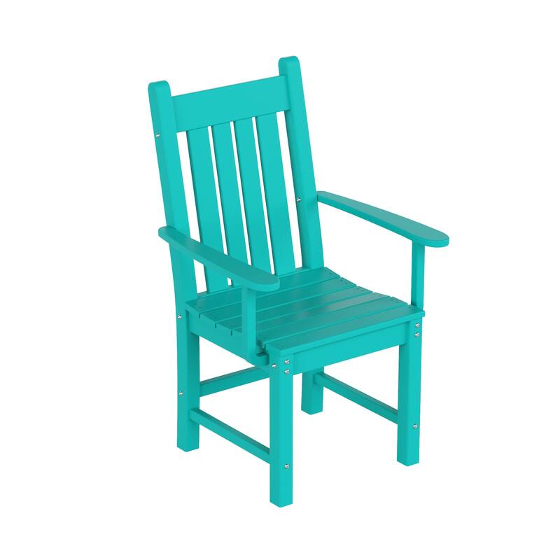 Laguna Poly Eco-Friendly All Weather Patio Chair with Arms - Turquoise
