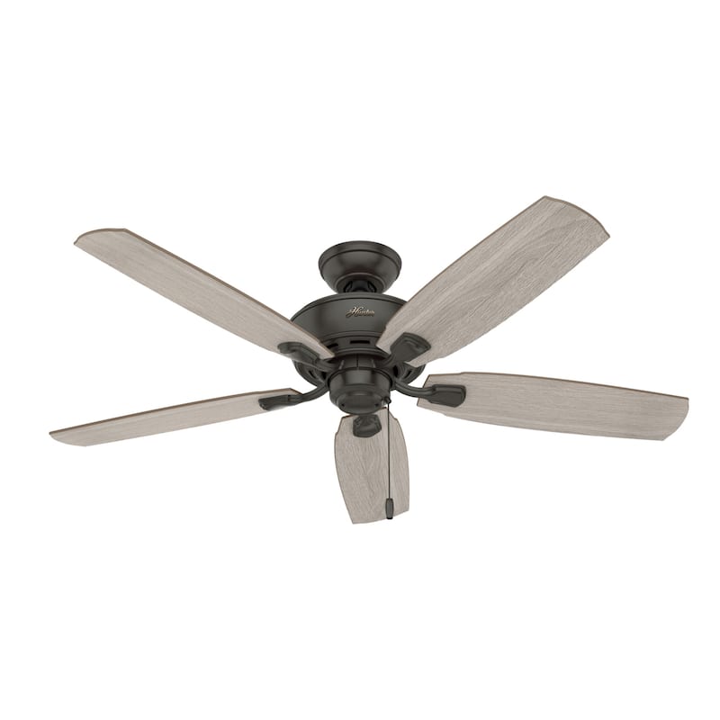 Hunter 52' Amberlin Ceiling Fan with LED Light Kit, Pull Chains - Farmhouse, Transitional, Rustic