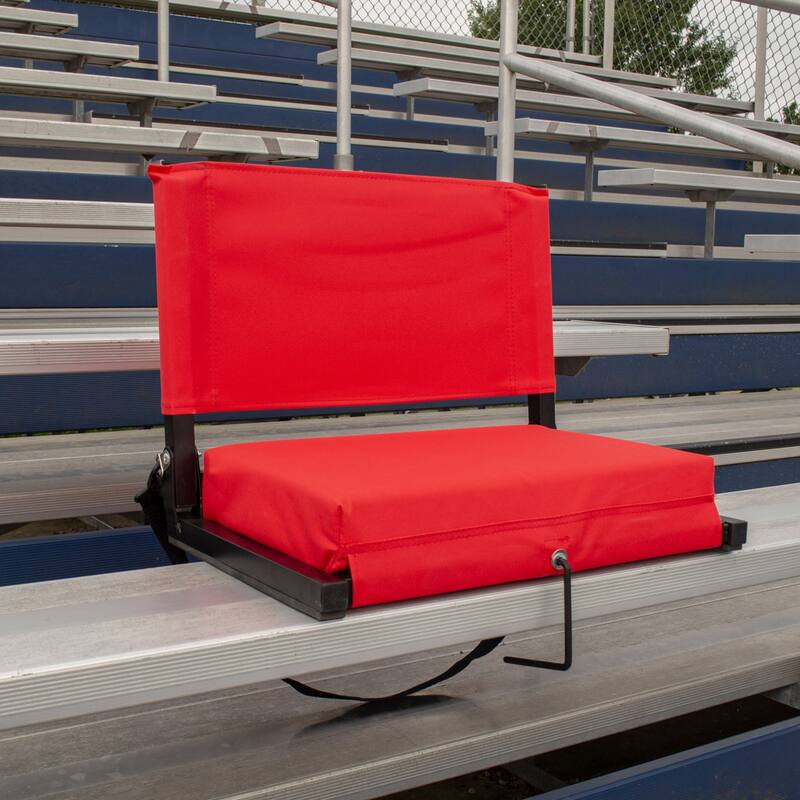 Outdoor Leisure Products 18" Folding Stadium chair in red
