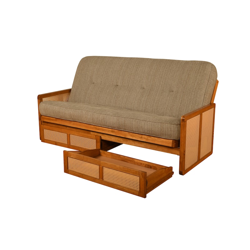 Somette Westport Full-size Futon with Storage includes Mattresses
