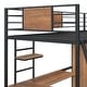 preview thumbnail 7 of 15, Twin Size Loft bed with L-shape Desk and Wardrobe