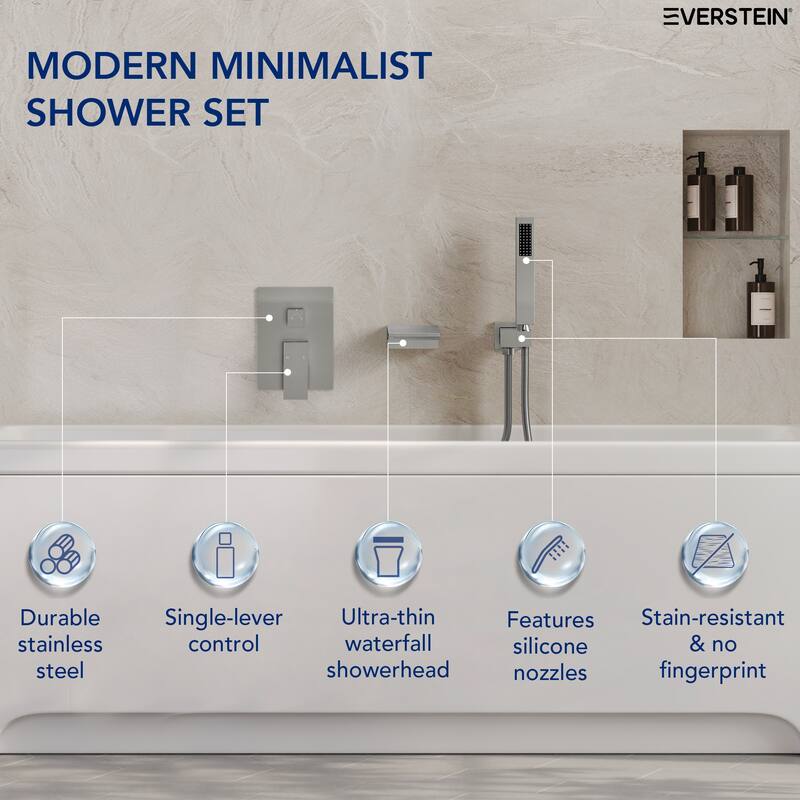 Tub And Shower Faucet Set Complete Shower System with Handheld Shower