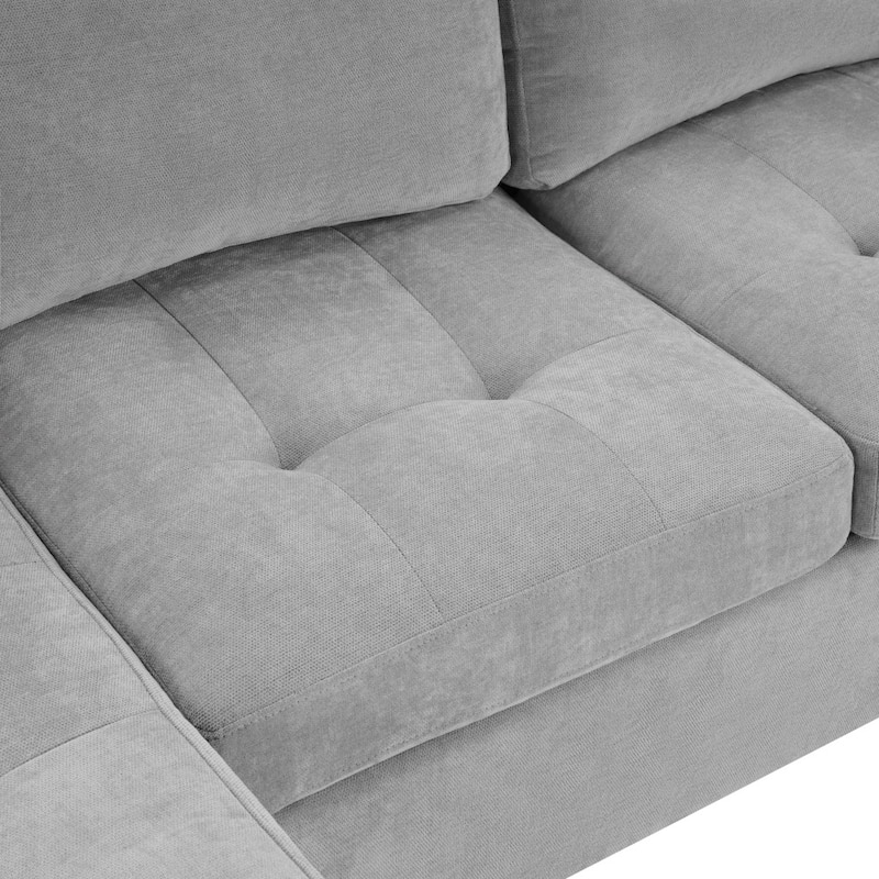 115.7" Modern Corner Oversized Sectional Sofa with Built-in Cup Holders and USB Ports