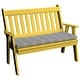 preview thumbnail 1 of 12, Poly 4' Traditional English Garden Bench Lemon Yellow
