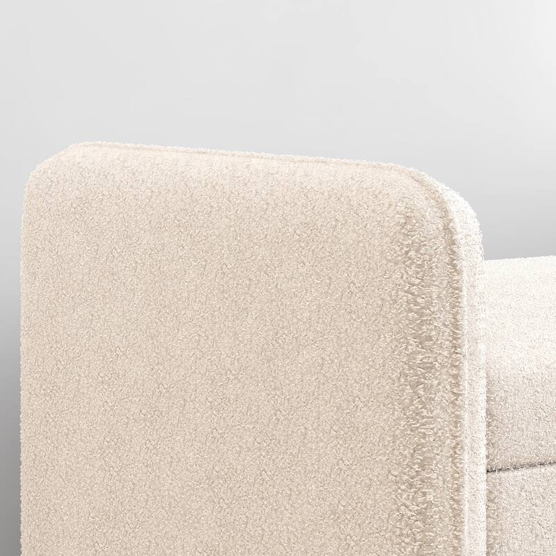 Teddy velvet storage stool