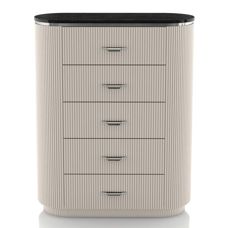 Furniture of America Leander Modern 3-Piece Light Grey Chest and 2 Nightstand Bedroom Set