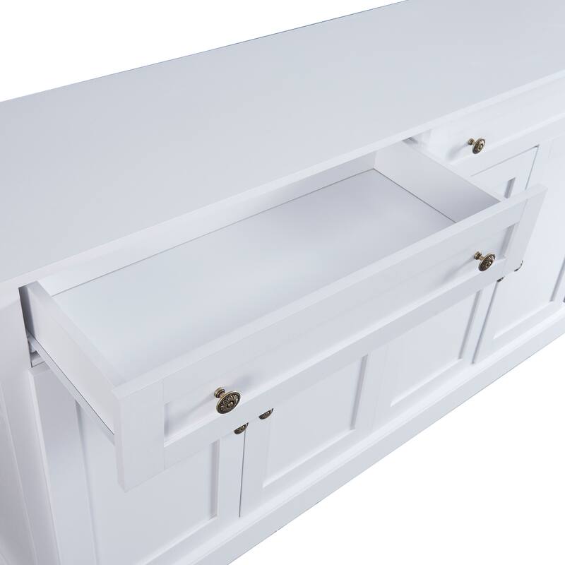 Kitchen Sideboard Storage Buffet Cabinet with 2 Drawers and 4 Doors