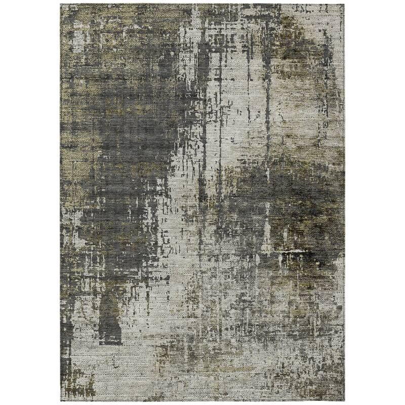 Machine Washable Indoor/ Outdoor Chantille Abstract Ombre Rug