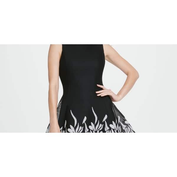 Dkny Women's Embroide Mesh Fit & Flare Dress Black Size 16 - Bed Bath &  Beyond - 40576609