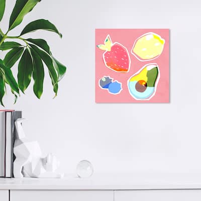 Wynwood Studio Canvas Food and Cuisine Fruit Shake Pink and Scandinavian Wall Art Canvas Print