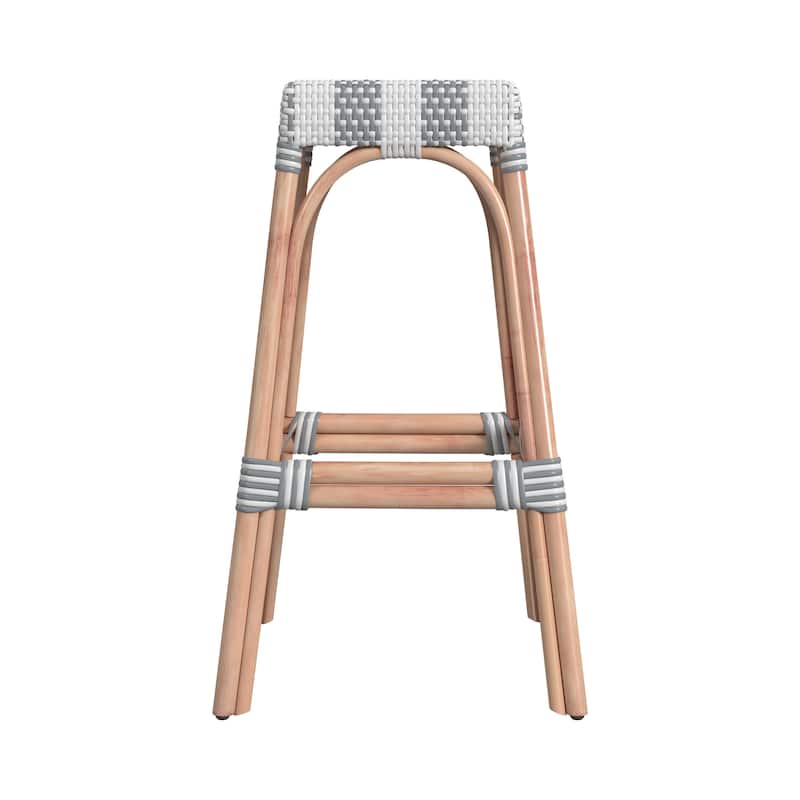 Robias Rectangular Rattan 30" Bar Stool