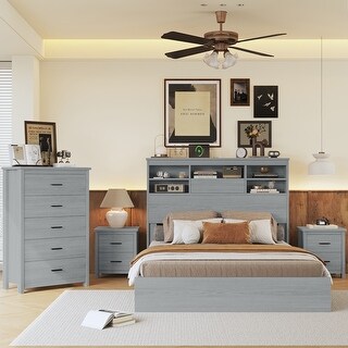 Retro Country Design Style Complete Room Set Combination 4-Pieces ...