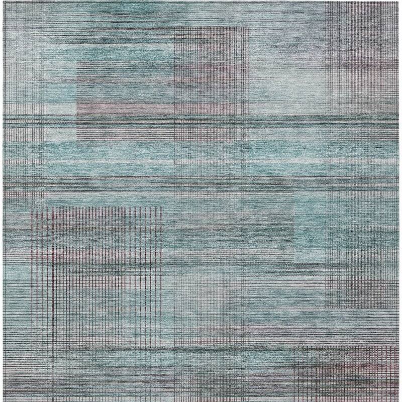 HomeRoots Striped Transitional Rectangle Outdoor Rug