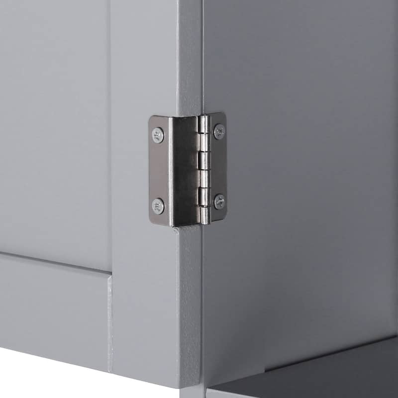 VEIKOUS Bathroom Over The Toilet Storage Cabinet Organizer With Doors and Shelves