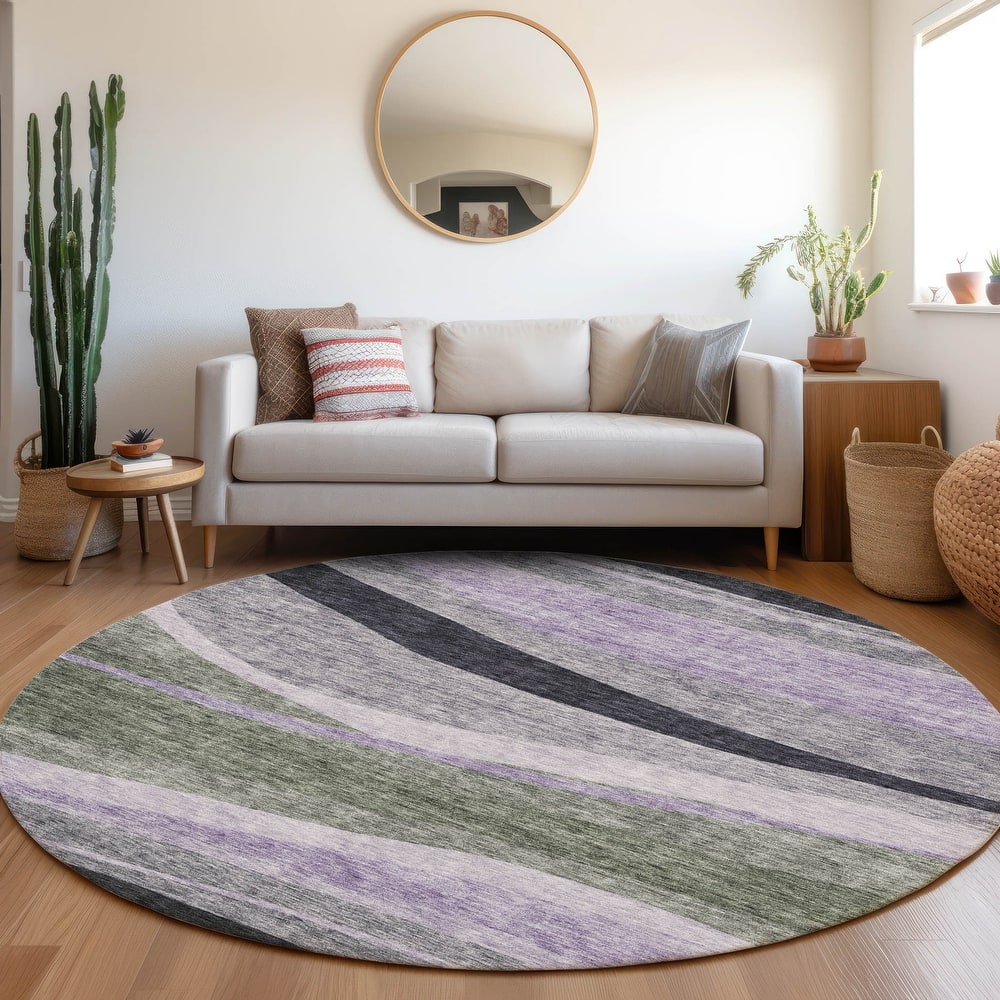 Machine Washable Indoor/ Outdoor Contemporary Deco Chantille Rug