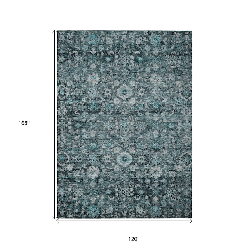 HomeRoots Oriental Traditional Rectangle Outdoor Rug