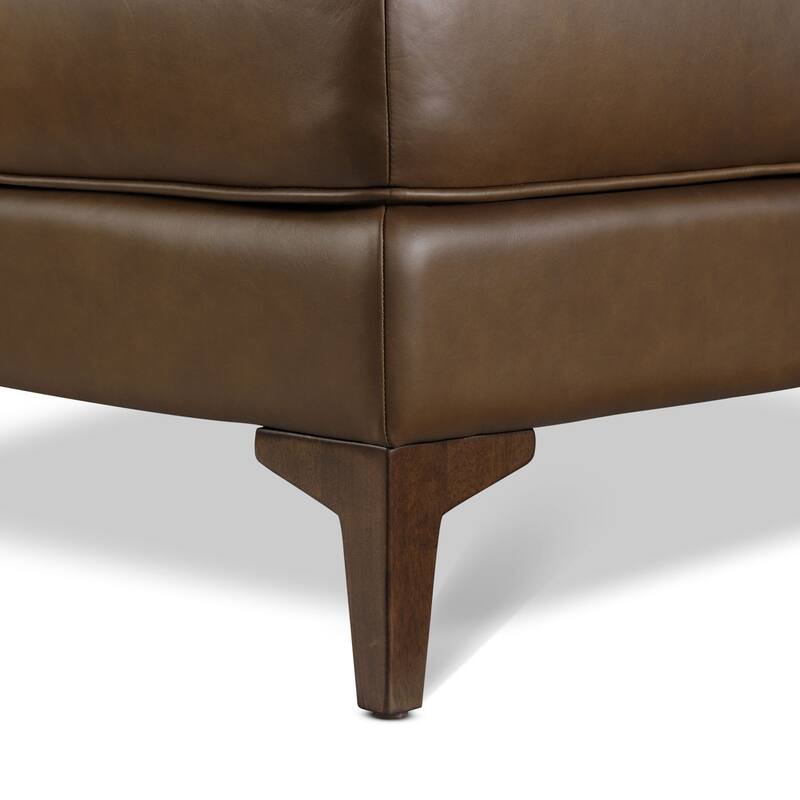 Poly & Bark Essex Genuine Italian Leather Rectangular Ottoman