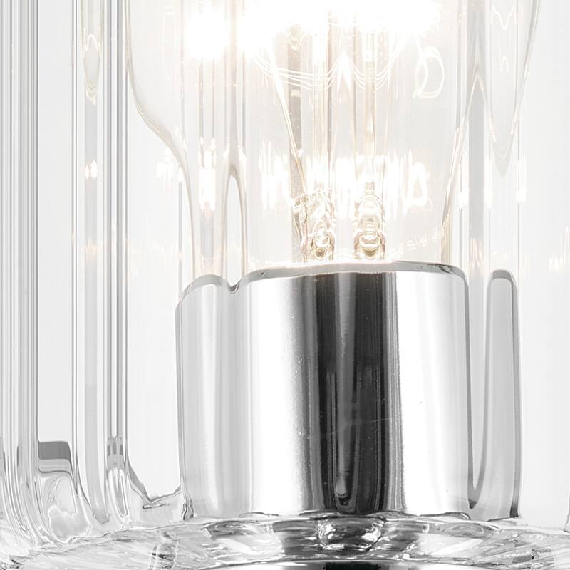 Kichler Lighting Gioe 9.5" 1-Light Wall Sconce with Clear Fluted Glass in Chrome