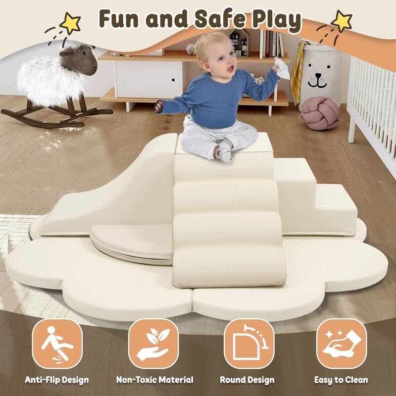 6-Piece Soft Foam Block Play Structures - Climbers for Child Development, Baby Foam Climbing Toys
