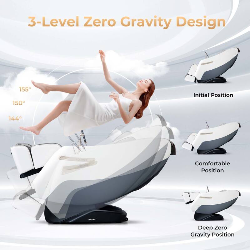 Costway Zero Gravity SL Track Full Body Massage Chair with Waist
