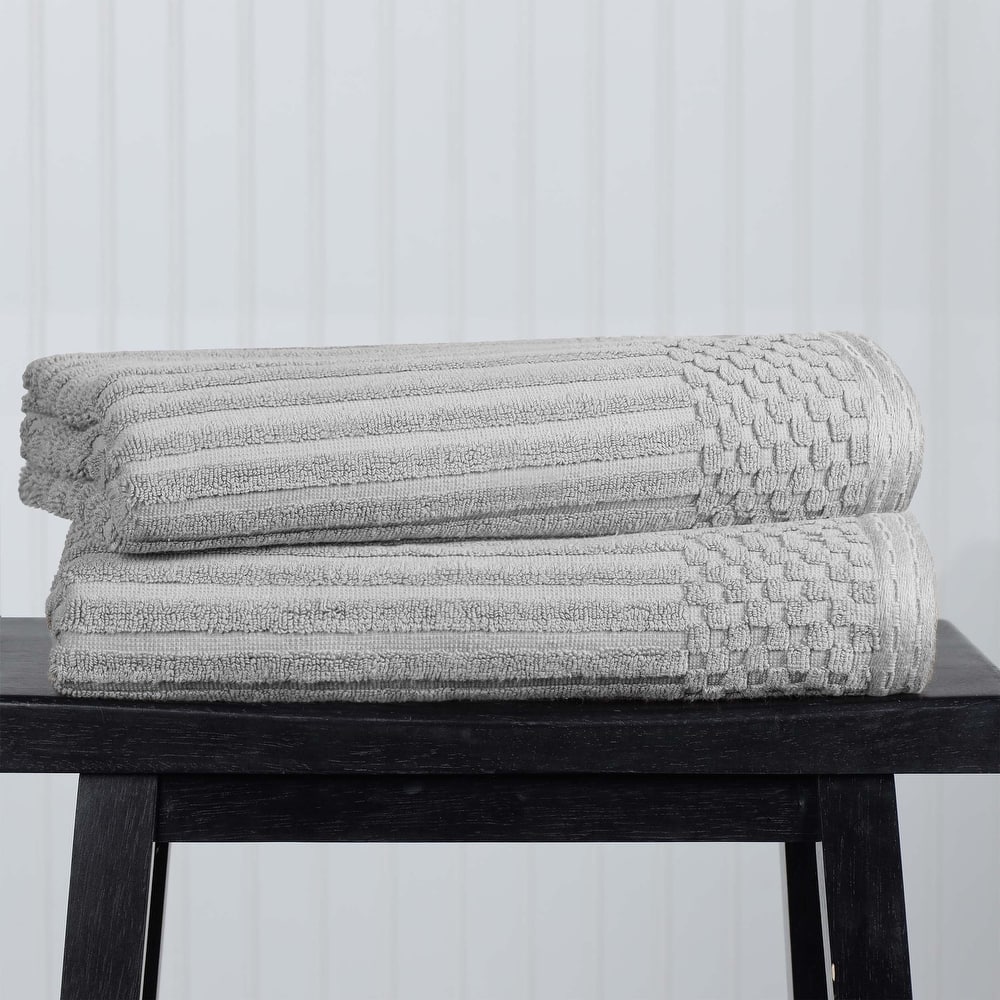 Superior Soho Ribbed Cotton Bath Towel Set