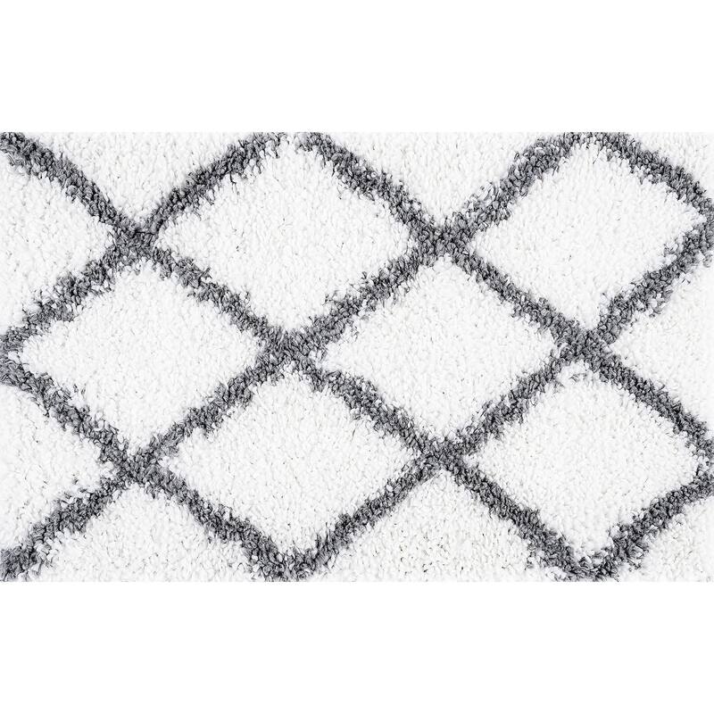 Sohni Shag Farmhouse Diamond Indoor Area Rug