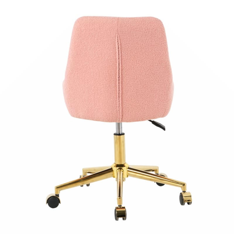 Modern teddy fleece fabric with gold legs living room furniture dining chair(set of 1)
