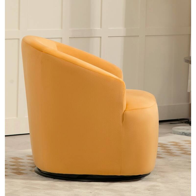 Modern Velvet Upholstered Swivel Accent Chair