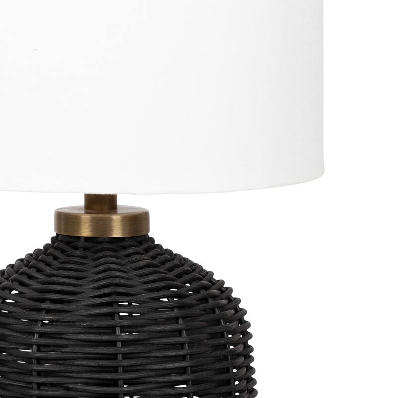 Kate and Laurel Wylla Rattan Table Lamp - 8x8x18