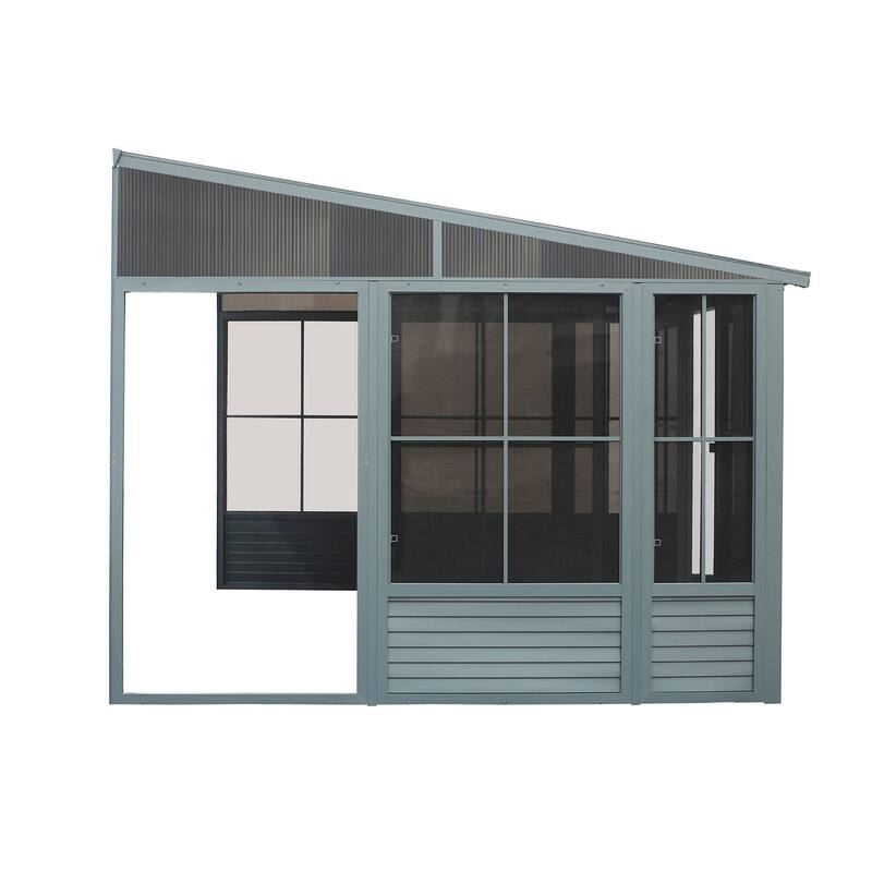 Gazebo Penguin Florence Wall-mounted Gazebo with Metal Roof 8'