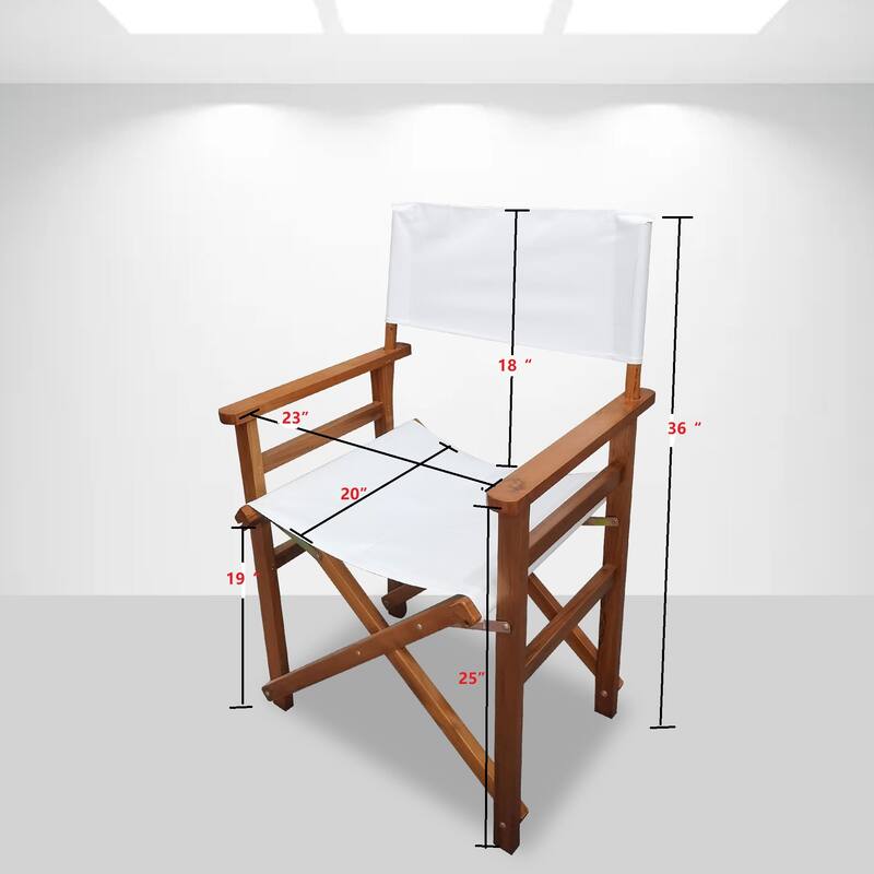 Set of 2 Folding Chair Wooden Director Chair Canvas Folding Chair Folding Chair
