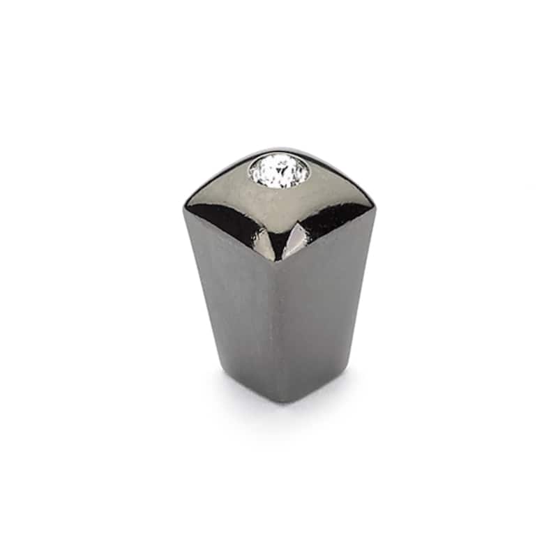 Schaub and Company Skyevale 1/2" Designer Luxury Mini Cabinet Knob / - Black Chrome